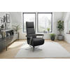 RELAXSESSEL TV VARIO COMFORT E M2 Echtleder Kopfteilverstellung, Rücken echt    - Silberfarben/Schwarz, Basics, Leder/Metall (70/126/85cm) - Sit & More