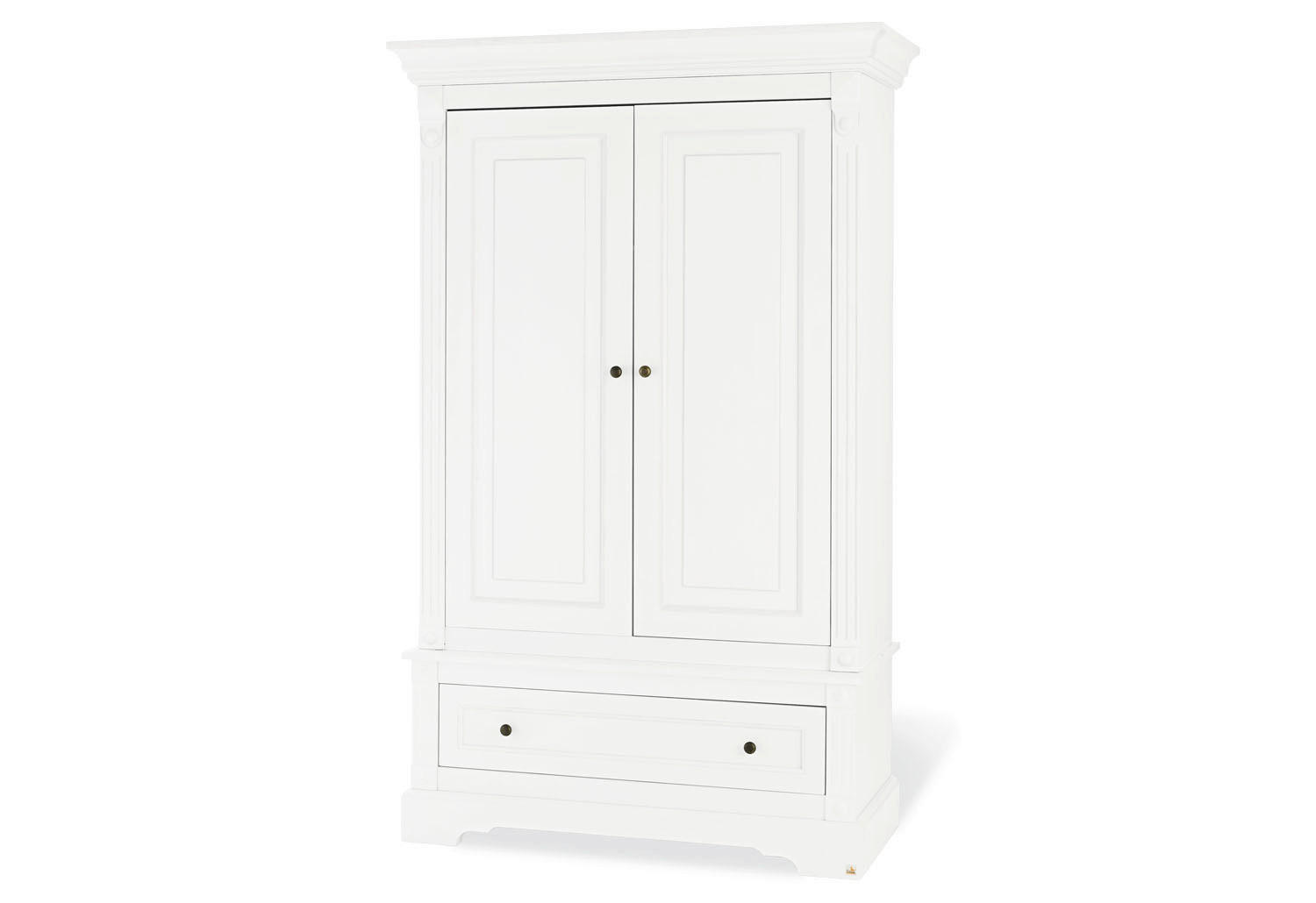 BABYKLEIDERSCHRANK PINOLINO EMILIA  - Anthrazit/Weiß, Trend, Holzwerkstoff/Metall (128/208/58cm) - Pinolino