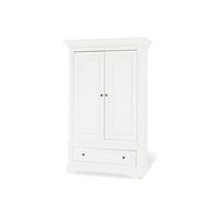 BABYKLEIDERSCHRANK PINOLINO EMILIA Weiß  - Anthrazit/Weiß, ROMANTIK / LANDHAUS, Holzwerkstoff/Metall (128/208/58cm) - Pinolino