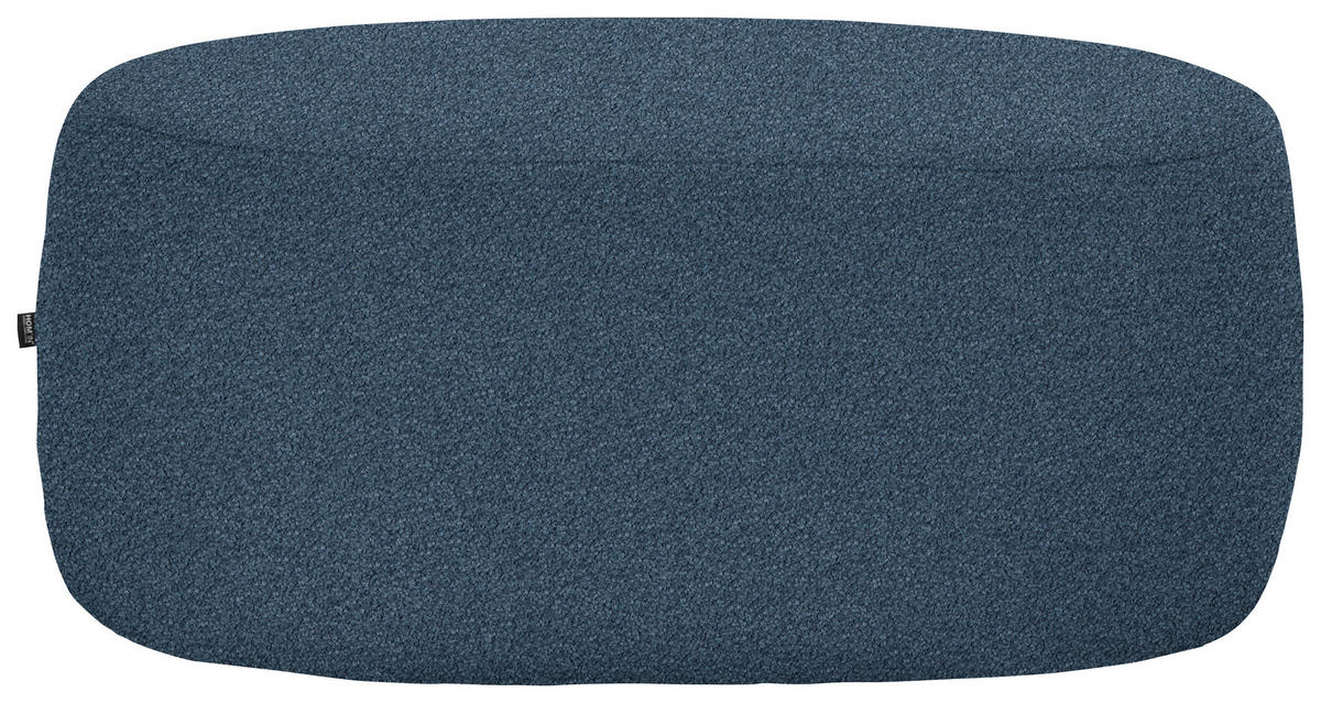 HOCKER in Textil Dunkelblau  - Schwarz/Dunkelblau, MODERN, Kunststoff/Textil (88/43/66cm) - Hom`in
