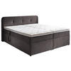 Boxspring, 180/200 cm, gri - negru/gri, Konventionell, plastic/textil (180/200cm) - Carryhome
