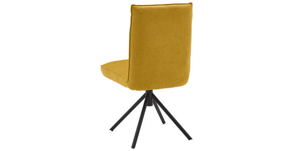 STUHL DREHBAR 360° - Gelb/Schwarz, Design, Textil/Metall (49/93/59cm) - Dieter Knoll
