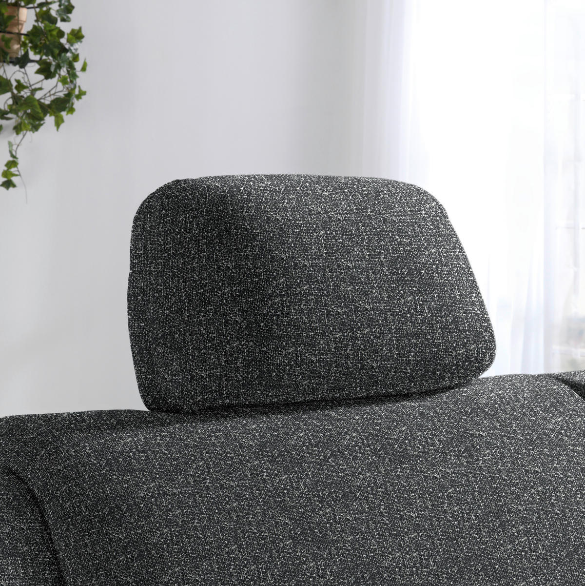 SCHLAFSOFA  in Mikrovelours Anthrazit  - Anthrazit/Alufarben, KONVENTIONELL, Kunststoff/Textil (176/88/91cm) - Sedda