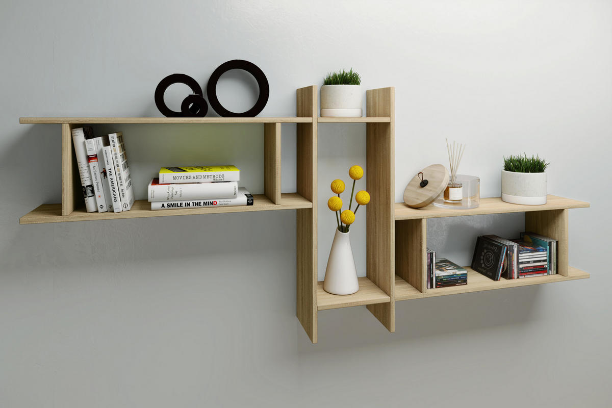 WANDREGAL 188/80/19,7 cm  - Sonoma Eiche, Konventionell, Holzwerkstoff (188/80/19,7cm) - MID.YOU