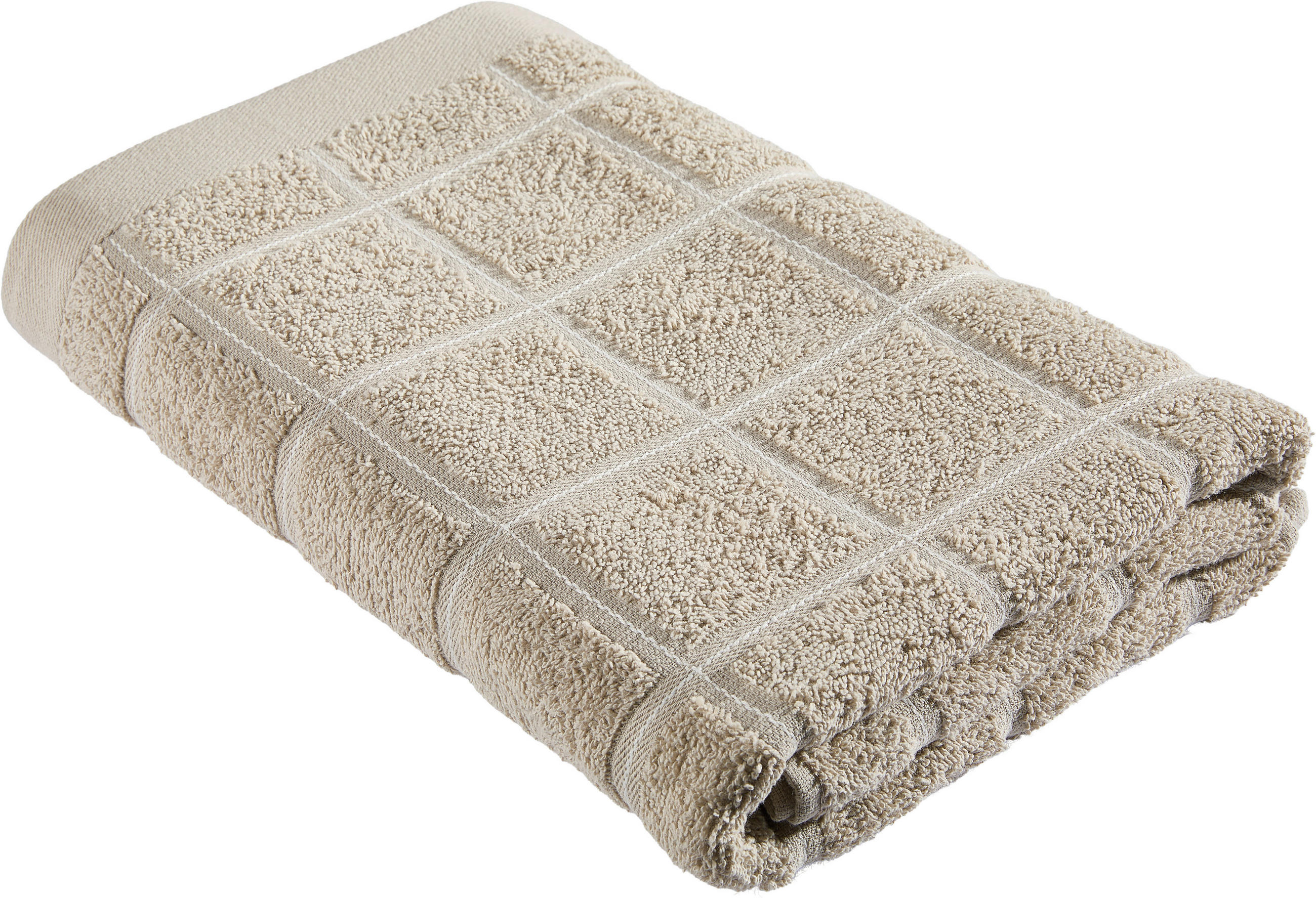 Esposa Duschtuch Check Greige 70x140 cm
