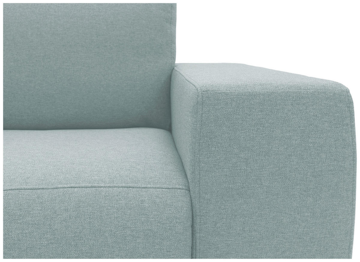 ECKSOFA in Webstoff Blau  242/160 cm  - Blau/Schwarz, Design, Textil/Metall (242/160cm) - LOOKS by W.Joop