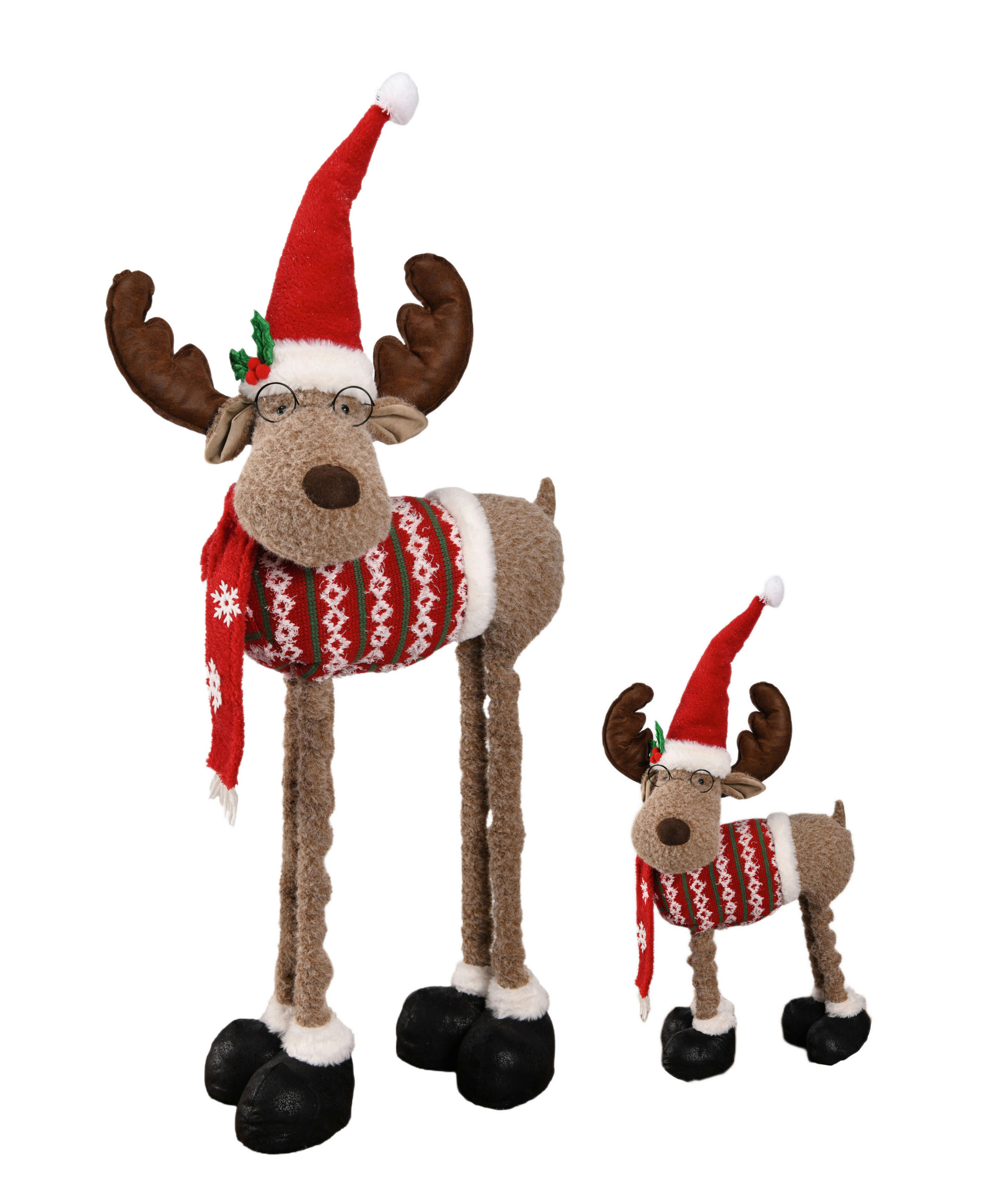 DEKOR RÉNSZARVAS - barna/fekete, Lifestyle, műanyag/fém (34/20/97cm) - X-Mas