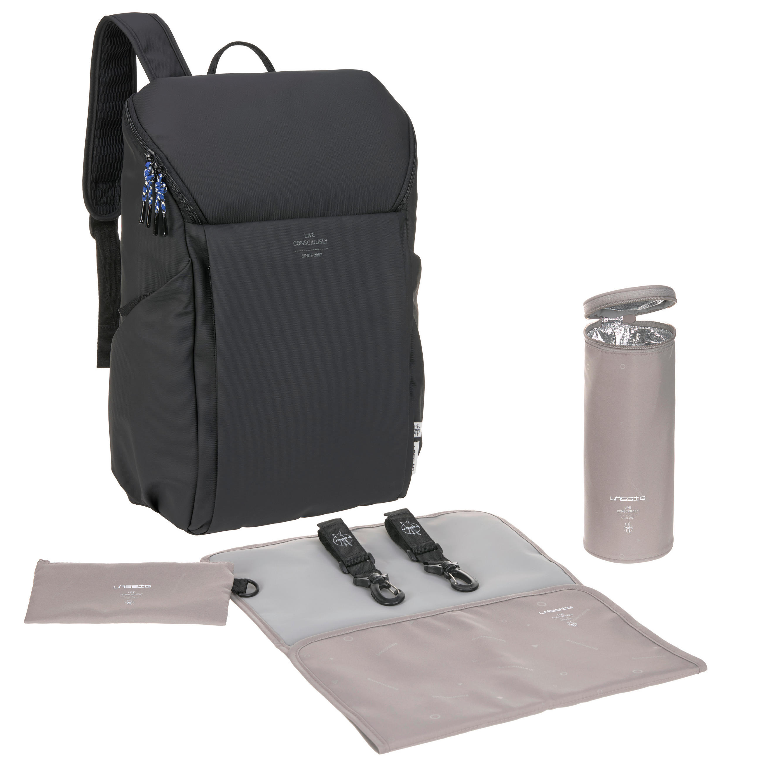 WICKELRUCKSACK Slender Up  - Schwarz, Basics, Textil (34/15/46cm) - Lässig