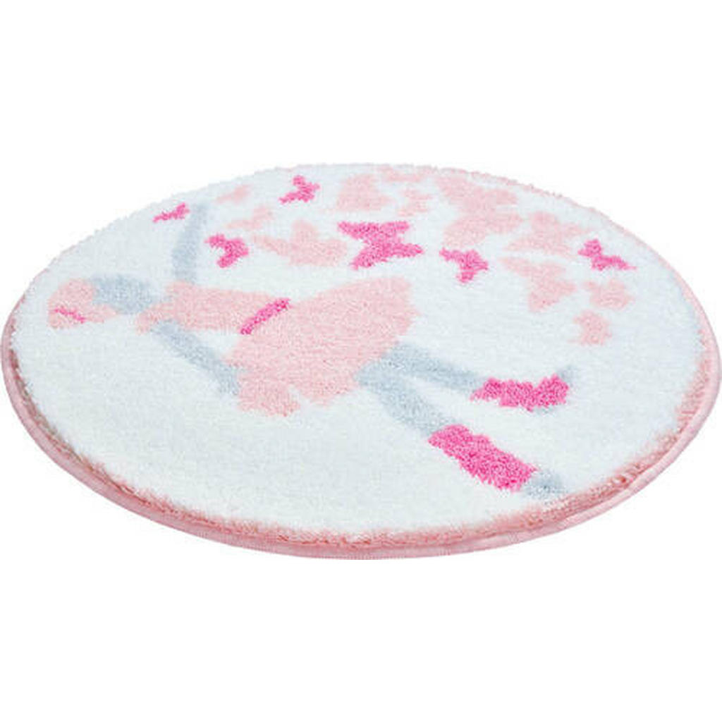Thumbnail - Grund Bidet-Vorleger Ballerina, Pink, Textil, Prinzessin, rund, Oeko-Tex® Standard 100, Made in Europe, rutschfest, Badt...