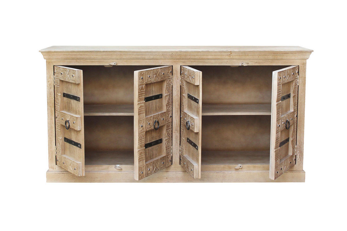 SIDEBOARD 180/90/45 cm  - Messingfarben/Naturfarben, Design, Holz/Metall (180/90/45cm) - MID.YOU