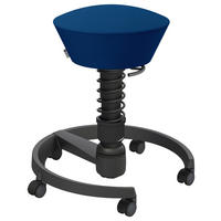 BÜROHOCKER   Blau, Schwarz  - Blau/Schwarz, Basics, Kunststoff/Textil (55/45,66/55cm) - Aeris