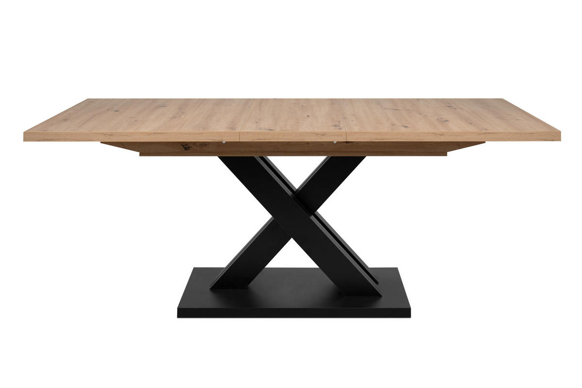 ESSTISCH in Holzwerkstoff 160-200/90/76 cm  - Schwarz/Eiche Artisan, Design, Holzwerkstoff (160-200/90/76cm) - MID.YOU
