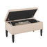 SITZBANK Flachgewebe massiv Beige - Beige/Schwarz, LIFESTYLE, Holz/Textil (80/40/40cm) - Carryhome