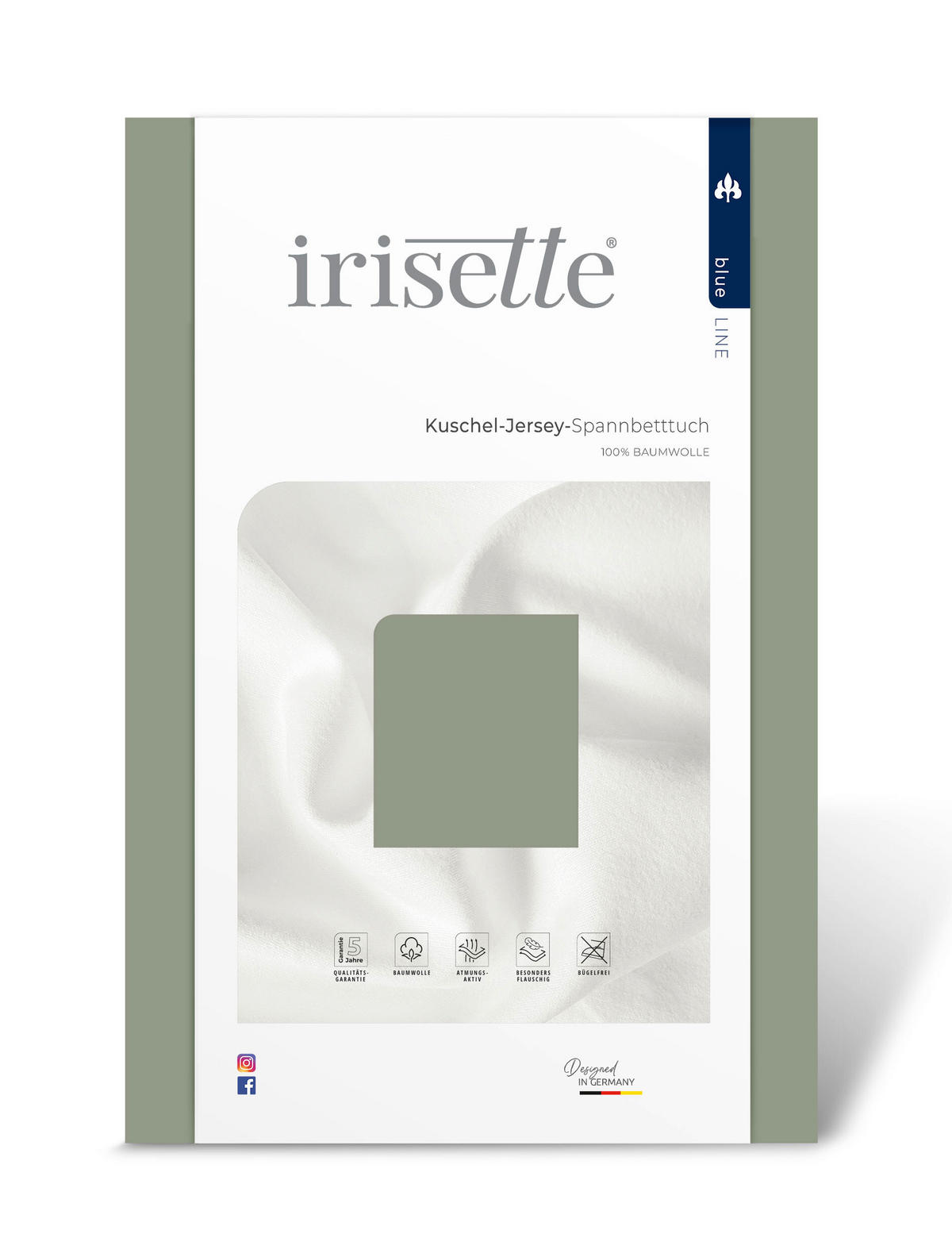 SPANNBETTTUCH Jersey  - Grün, KONVENTIONELL, Textil (90-100/200cm) - Irisette