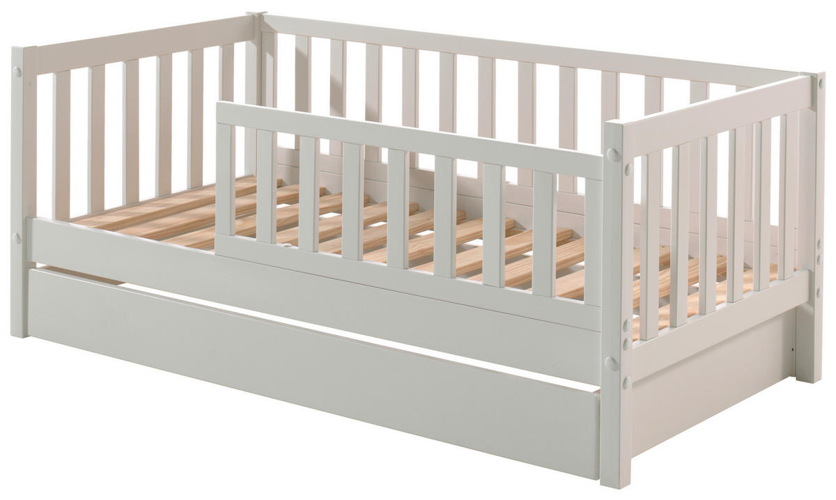 KINDER-/JUNIORBETT - Naturfarben/Weiß, MODERN, Holz (70/140cm) - MID.YOU