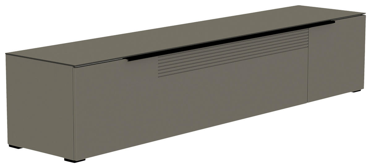 LOWBOARD  in 210/43/45 cm  - Schwarz/Grau, Design, Glas/Holzwerkstoff (210/43/45cm) - Moderano