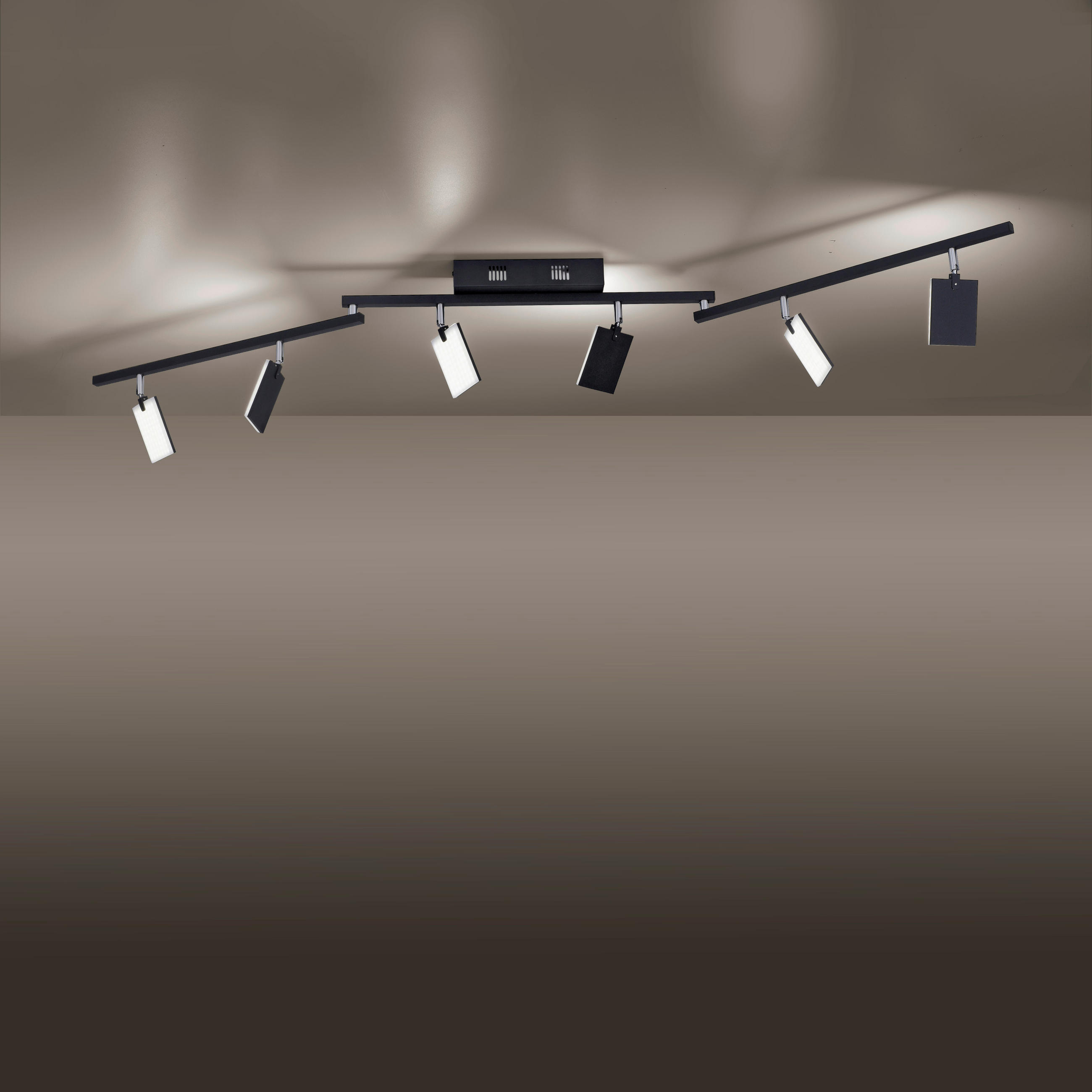 LED-STRAHLER 161/104/34 cm   - Schwarz, Design, Kunststoff/Metall (161/104/34cm) - Neuhaus PURE