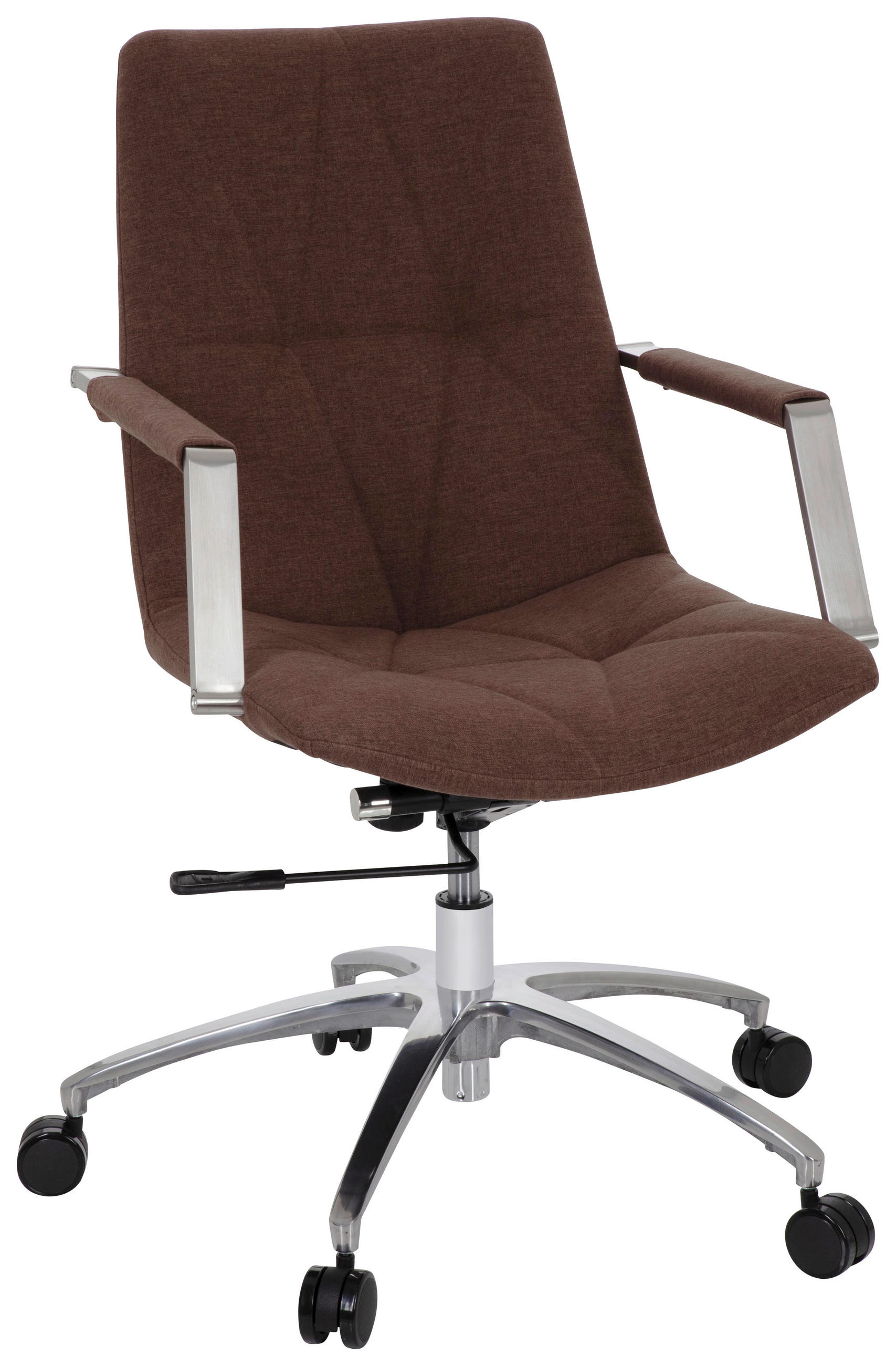DREHSTUHL Flachgewebe Braun  - Alufarben/Braun, MODERN, Kunststoff/Textil (57/100/75cm) - MID.YOU