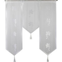 KURZGARDINEN 3ER SET   90/100 cm   - Weiß, Basics, Textil (90/100cm)