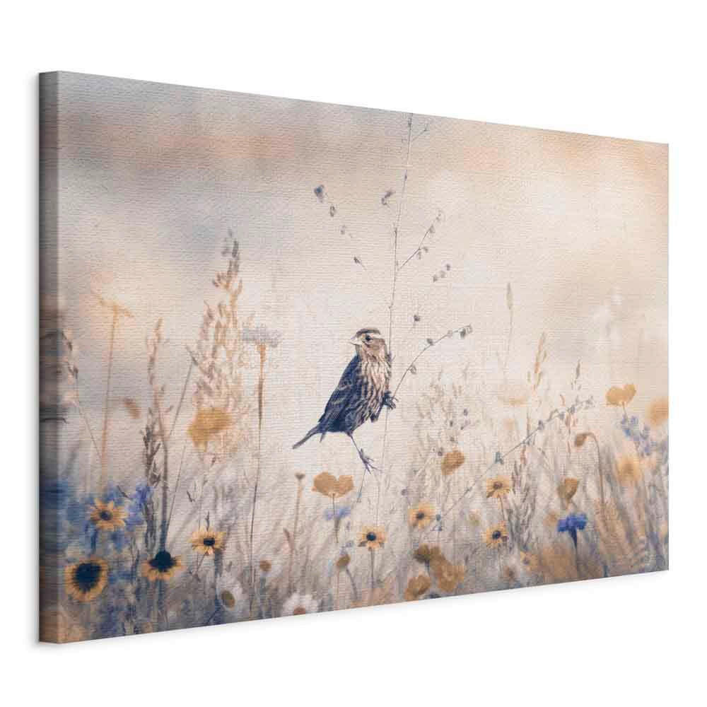 LEINWANDBILD Landschaft & Natur, Tiere 120/80/1,2 cm  - Beige/Hellblau, Basics, Holz/Textil (120/80/1,2cm) - artgeist