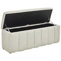 SITZBANK 120/46/41 cm Webstoff Beige Kunststoff  - Beige/Schwarz, Design, Kunststoff/Textil (120/46/41cm) - Novel