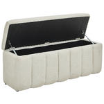 SITZBANK 120/46/41 cm Webstoff Beige Kunststoff  - Beige/Schwarz, Design, Kunststoff/Textil (120/46/41cm) - Novel