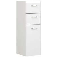 MIDISCHRANK 30/90,5/33 cm  - Chromfarben/Weiß Hochglanz, KONVENTIONELL, Glas/Holzwerkstoff (30/90,5/33cm) - Pelipal