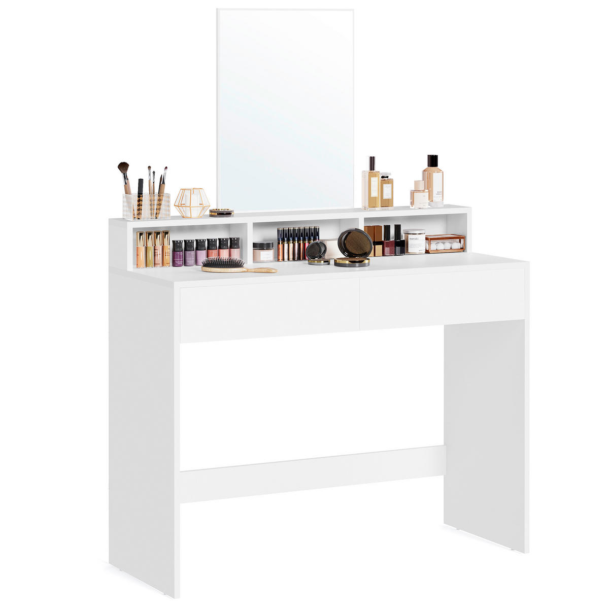 SCHMINKTISCH in Weiß  - Weiß, Basics, Holzwerkstoff (100/140/40cm) - Boxxx