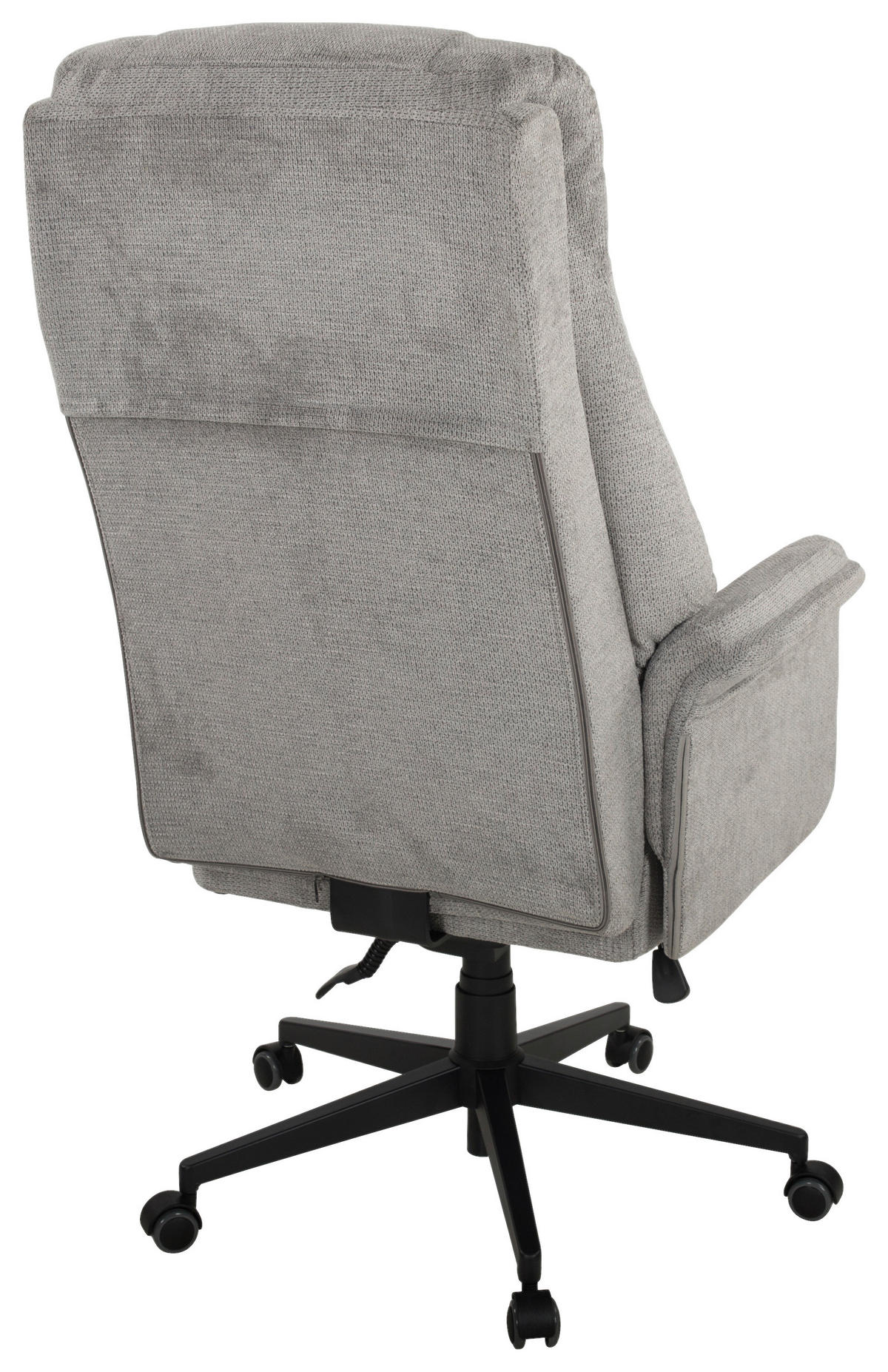 CHEFSESSEL Webstoff Grau, Schwarz  - Schwarz/Grau, KONVENTIONELL, Kunststoff/Textil (68/113-121/68cm) - Venda