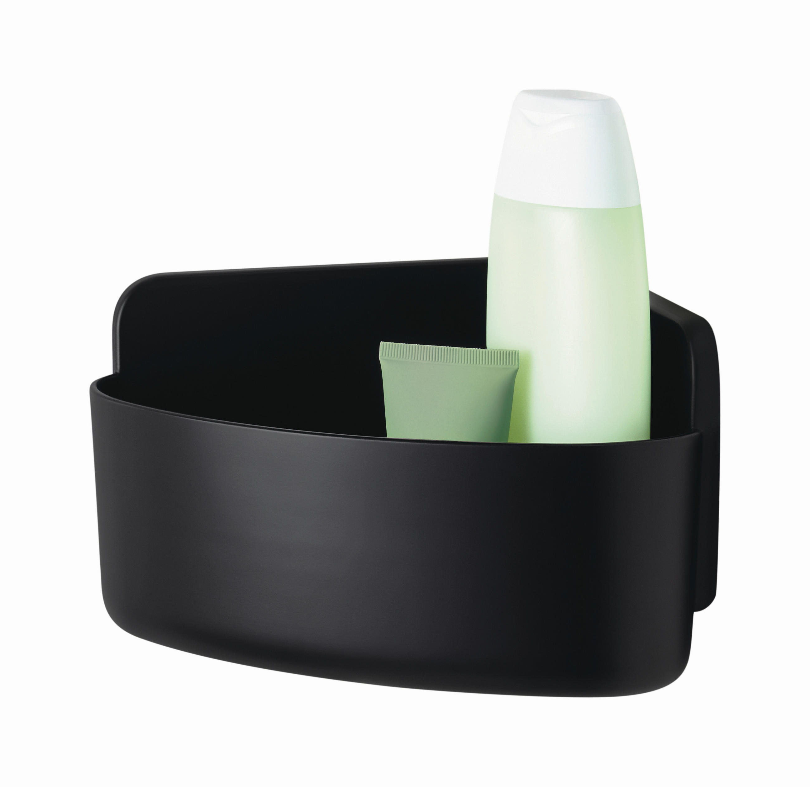 DUSCHKORB - Schwarz, Basics, Kunststoff (17,5/12/17,5cm) - Tesa