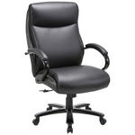 CHEFSESSEL Lederlook Schwarz  - Schwarz, KONVENTIONELL, Kunststoff/Textil (72/113-121/72cm) - Cantus