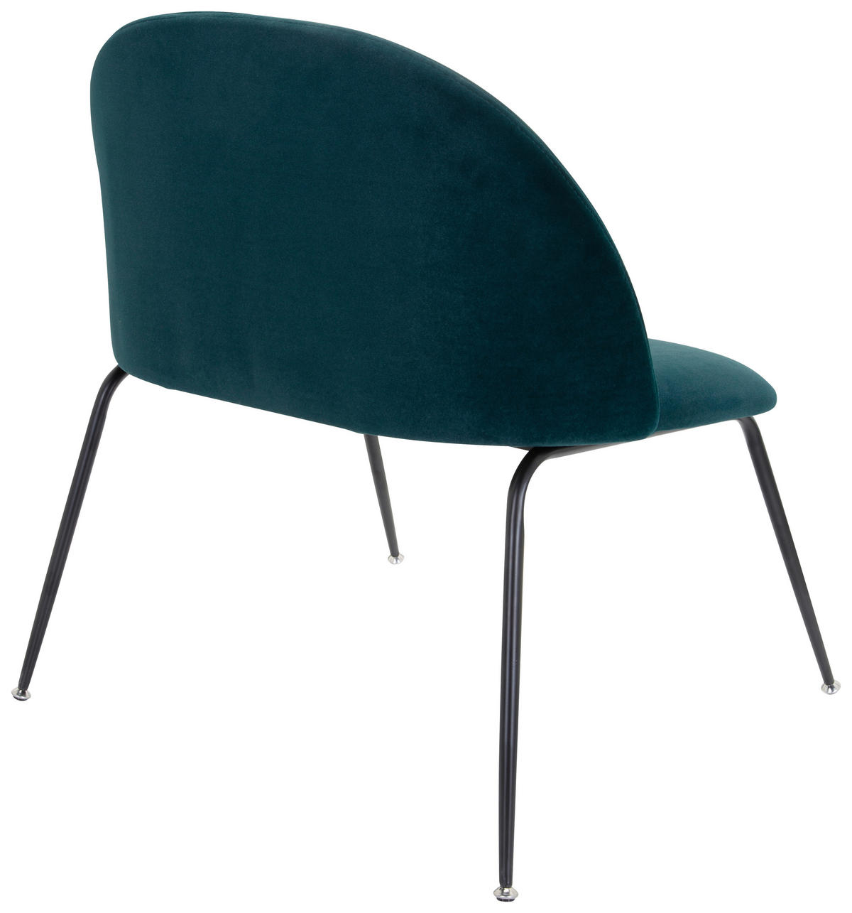 STUHL Samt Petrol  - Petrol/Schwarz, Basics, Textil/Metall (72/80/65cm) - MID.YOU