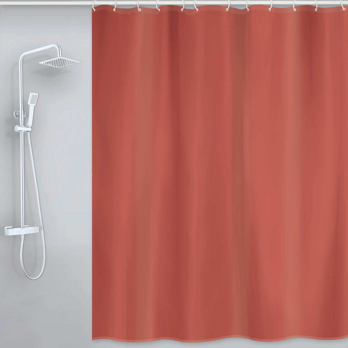 DUSCHVORHANG 120/200 cm  - Terracotta, Basics, Textil (120/200cm) - MSV