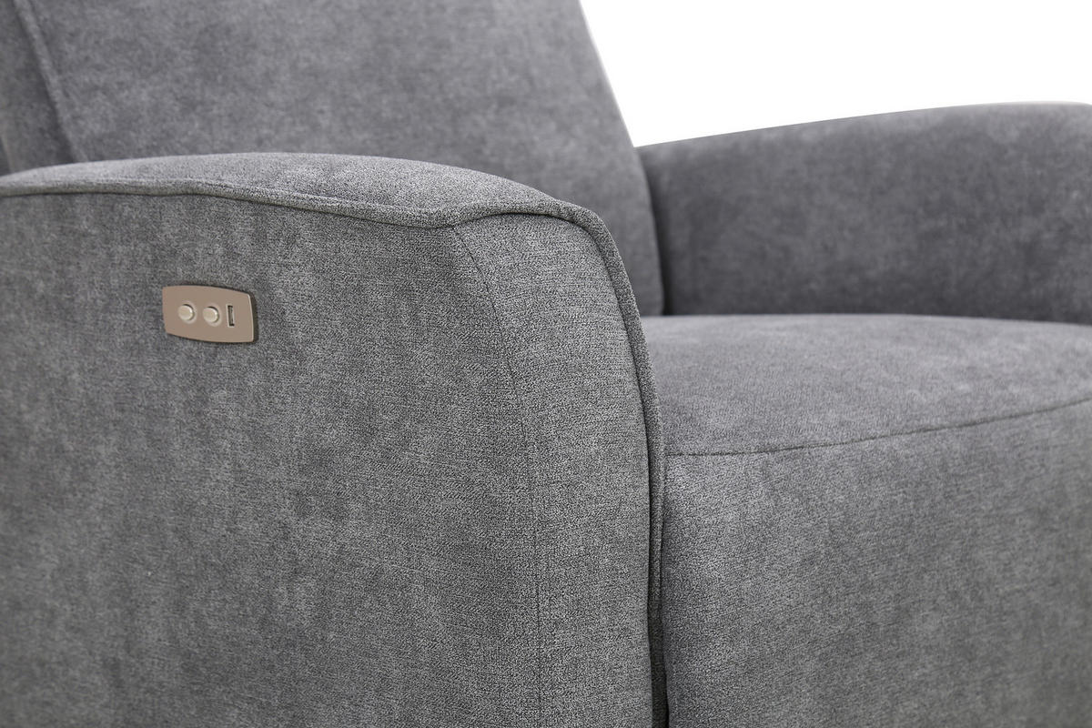 RELAXSESSEL Webstoff    - Schwarz/Grau, KONVENTIONELL, Kunststoff/Textil (85/105/97cm) - MID.YOU