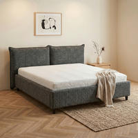 POLSTERBETT gepolstertes Kopfteil, Lattenrost, Bettkasten Graphitfarben 180/200 cm  - Schwarz/Graphitfarben, MODERN, Holz/Textil (180/200cm) - Livetastic