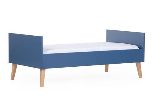 GITTERBETT Bold Blue 2in1  - Blau, KONVENTIONELL, Holzwerkstoff/Kunststoff (145/75/90cm) - Childhome