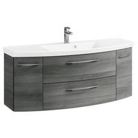 WASCHTISCHKOMBI 121 cm  - Chromfarben/Graphitfarben, KONVENTIONELL, Glas/Holzwerkstoff (121cm) - Pelipal