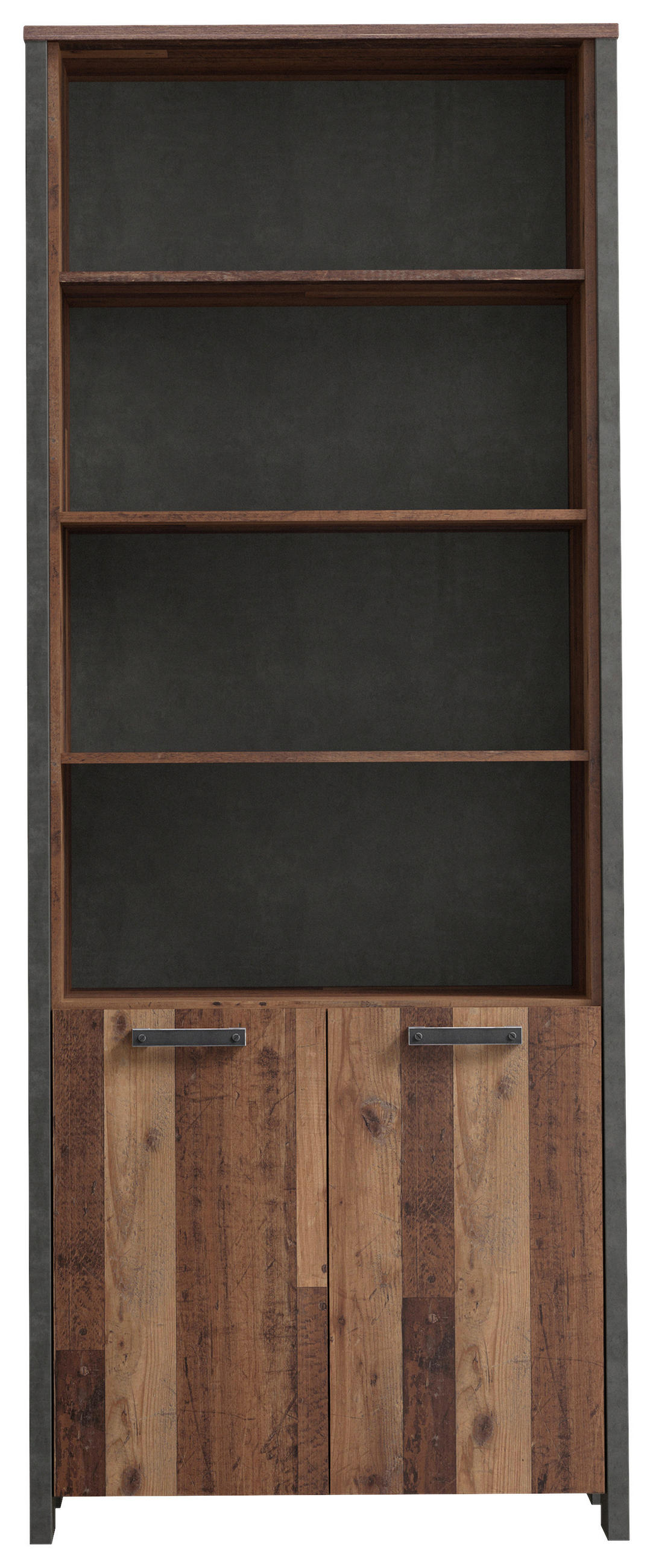 AKTENSCHRANK Braun, Dunkelgrau  - Dunkelgrau/Braun, KONVENTIONELL, Holzwerkstoff/Kunststoff (86/221/42cm) - MID.YOU