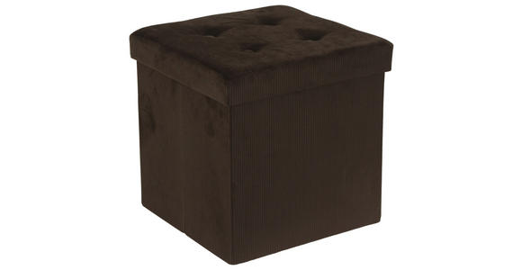 SITZBOX in Textil, Holzwerkstoff Olivgrün  - Olivgrün, MODERN, Holzwerkstoff/Textil (38/38/38cm) - Carryhome