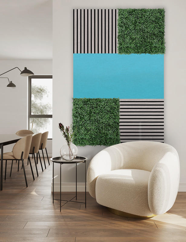 AKUSTIKPANEEL Modular Wall System rPet  - Hellblau, MODERN, Kunststoff (52/104/0.6cm) - Jangal