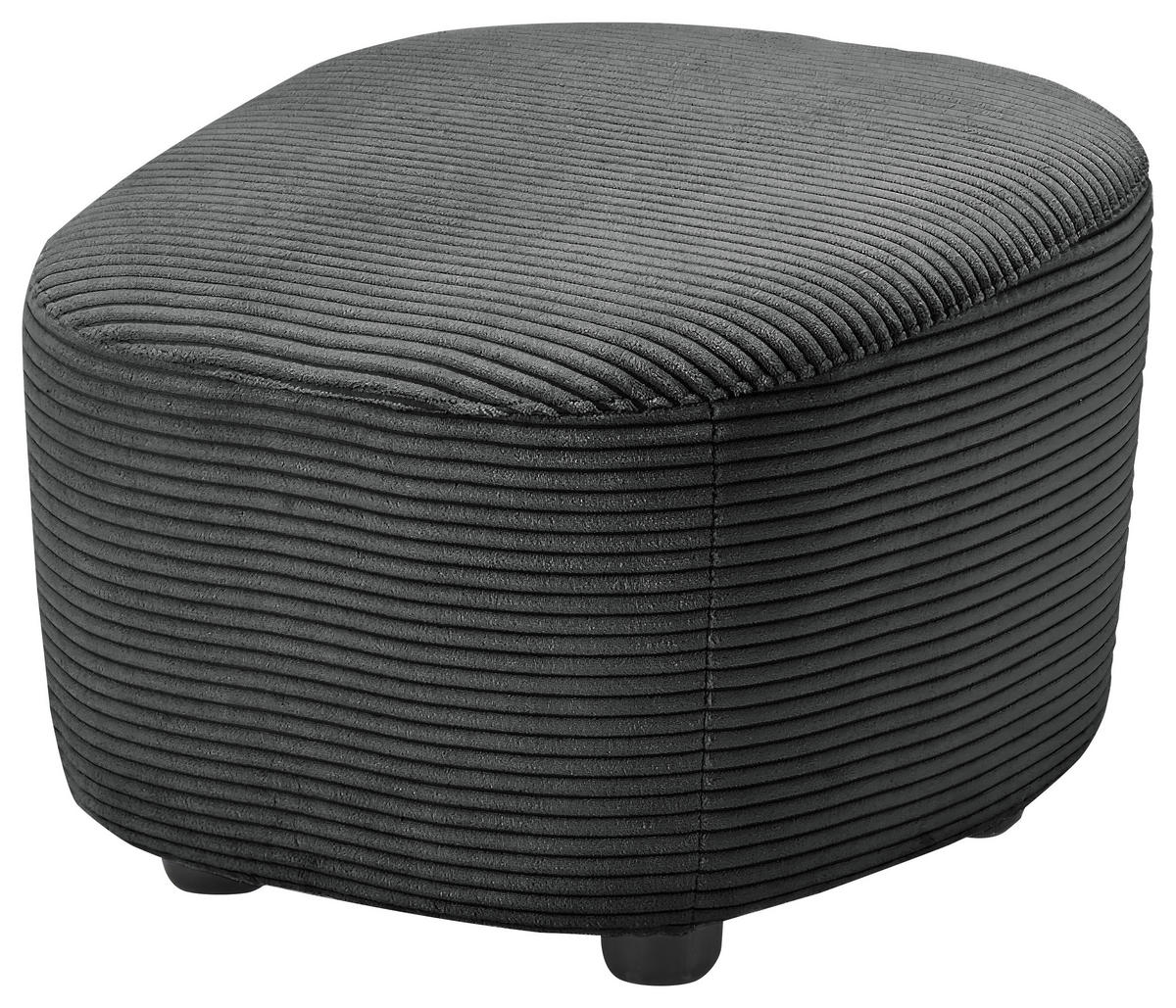 HOCKER Cord Dunkelgrau  - Dunkelgrau/Schwarz, Design, Kunststoff/Textil (54/41/57cm) - SetOne by Musterring