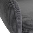 BARHOCKER Cord Anthrazit Stoffauswahl, Sitzfläche 360° drehbar  - Anthrazit/Schwarz, Design, Textil/Metall (54/98-120/58cm) - Novel