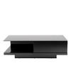 COUCHTISCH Kristallglas 120/60/36 cm rechteckig Schwarz Hochglanz  - Schwarz Hochglanz/Schwarz, Design, Glas/Holzwerkstoff (120/60/36cm) - Livetastic