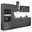 KÜCHENBLOCK   in Graphitfarben  - Schwarz/Graphitfarben, Basics, Holzwerkstoff/Metall (310/211/60cm) - Xora