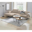 ECKSOFA  in Echtleder Beige  163/305 cm  - Eichefarben/Beige, Design, Leder/Holz (163/305cm) - Novel