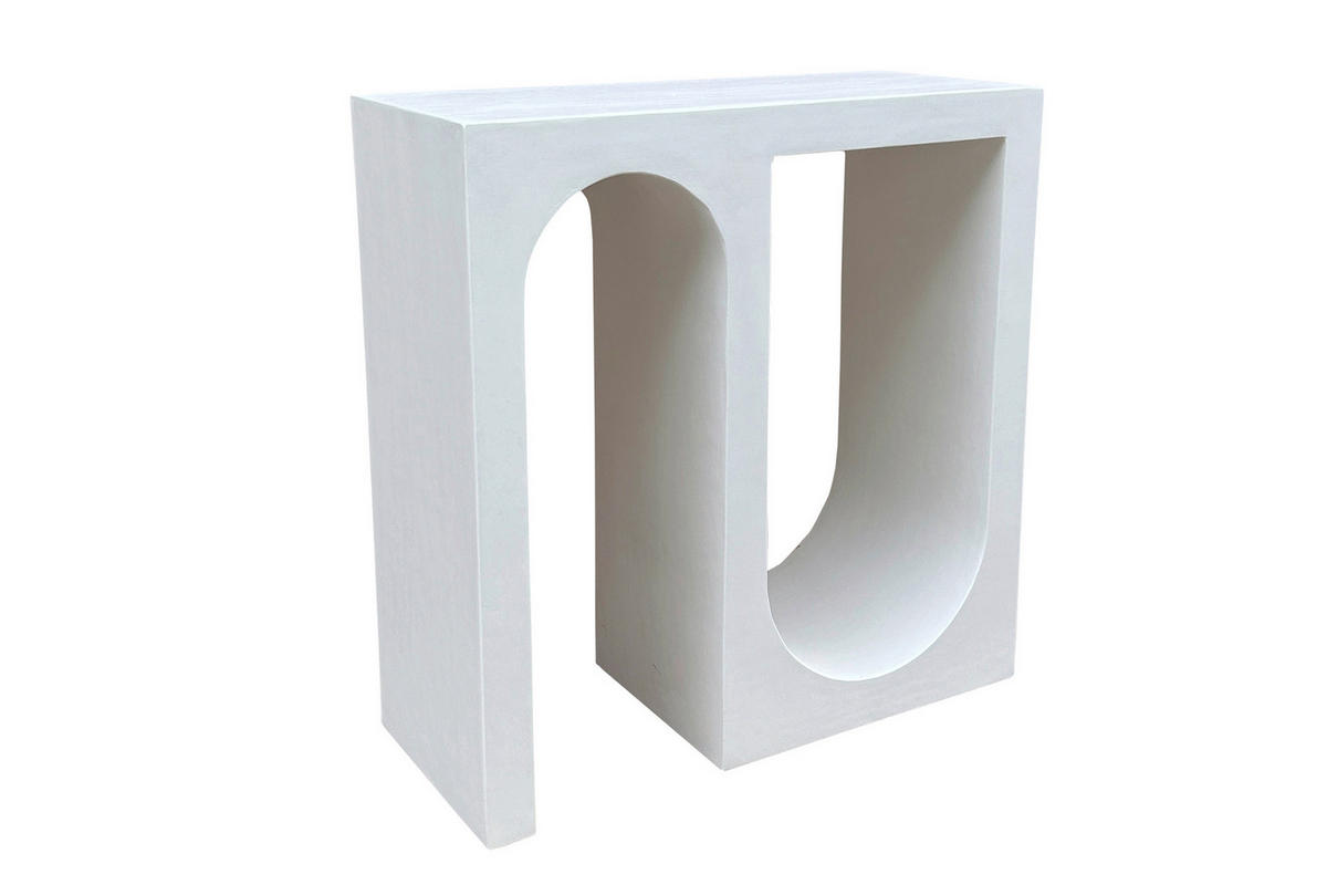 KONSOLENTISCH Weiß  - Weiß, Design, Holzwerkstoff/Stein (78/80/33cm) - MID.YOU