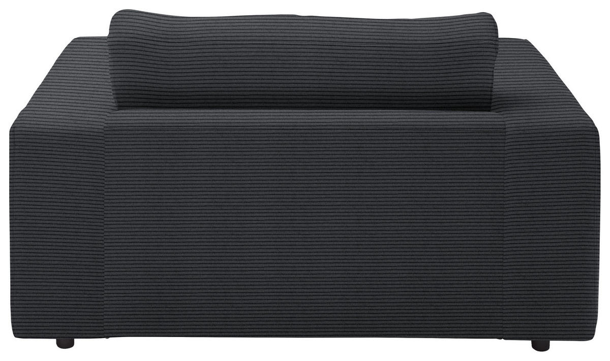 XXL-SESSEL in Feincord Anthrazit  - Anthrazit/Schwarz, Design, Kunststoff/Textil (150/86/170cm) - Lomoco