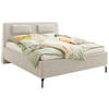 POLSTERBETT 180/200 cm,  in Beige,  - Beige/Schwarz, Design, Textil/Metall (180/200cm) - Schöner Wohnen