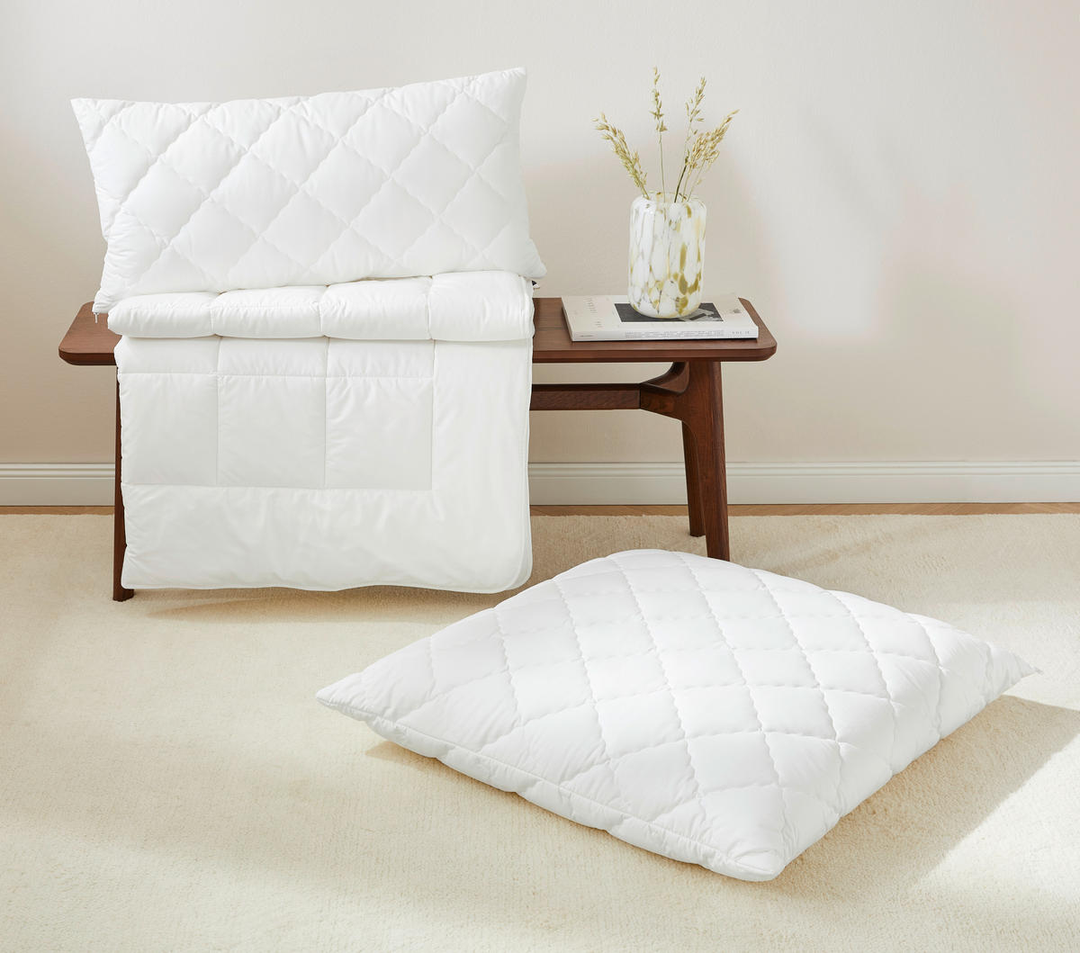 LETNÍ PŘIKRÝVKA, 135/200 cm, polyester, duté vlákno - bílá, Basics, textil (135/200cm) - Billerbeck