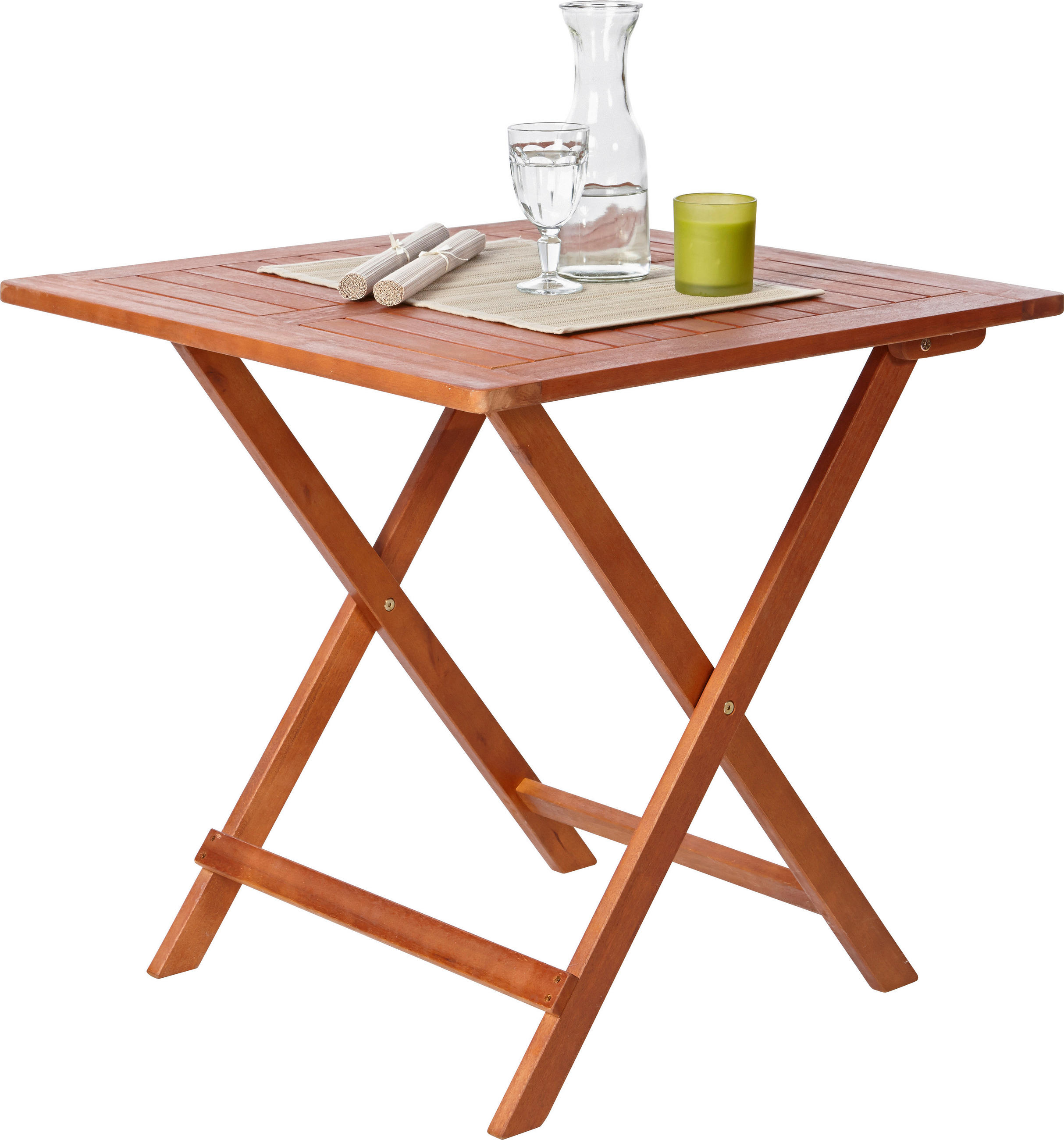 GARTENKLAPPTISCH 75/75/72 cm  - Teakfarben, ROMANTIK / LANDHAUS, Holz (75/75/72cm) - Ambia Garden